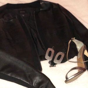 Guess faux cropped leather jacket